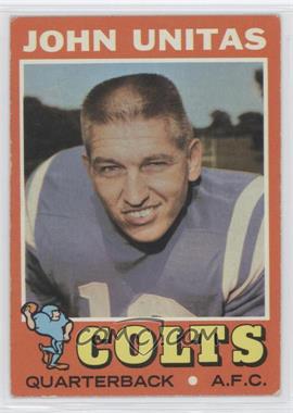 1971 Topps - [Base] #1 - Johnny Unitas