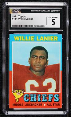 1971 Topps - [Base] #114 - Willie Lanier [CGC 5 Excellent]