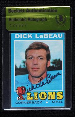 1971 Topps - [Base] #154 - Dick LeBeau [BAS Authentic]