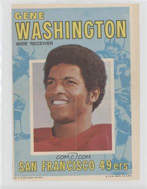 1971 Topps Football Pin-Ups - [Base] #1 - Gene A. Washington [Good to VG‑EX]