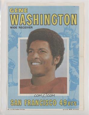 1971 Topps Football Pin-Ups - [Base] #1 - Gene A. Washington