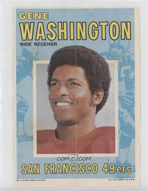 1971 Topps Football Pin-Ups - [Base] #1 - Gene A. Washington [Good to VG‑EX]