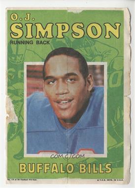 1971 Topps Football Pin-Ups - [Base] #13 - O.J. Simpson