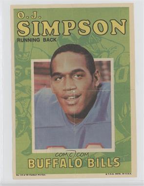 1971 Topps Football Pin-Ups - [Base] #13 - O.J. Simpson