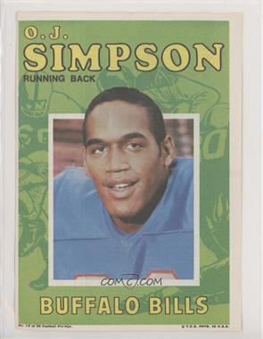 1971 Topps Football Pin-Ups - [Base] #13 - O.J. Simpson