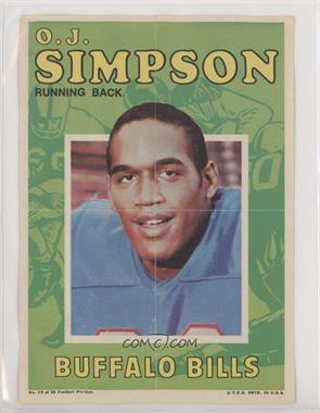 1971 Topps Football Pin-Ups - [Base] #13 - O.J. Simpson