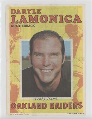 1971 Topps Football Pin-Ups - [Base] #21 - Daryle Lamonica [Good to VG‑EX]