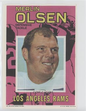 1971 Topps Football Pin-Ups - [Base] #25 - Merlin Olsen [Poor to Fair]