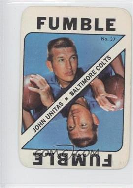 1971 Topps Game Cards - [Base] #37 - Johnny Unitas