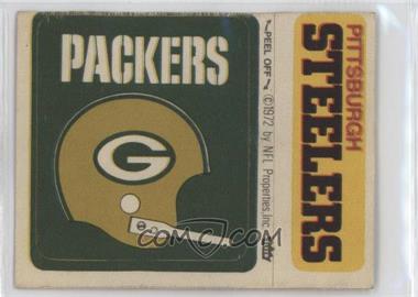 1972-73 Fleer Team Cloth Patch Stickers - [Base] #_GBPS - Green Bay Packers Helmet, Pittsburgh Steelers