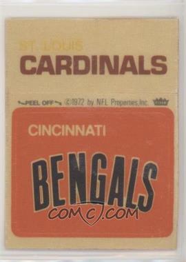 1972-73 Fleer Team Cloth Patch Stickers - [Base] #CINL - Cincinnati Bengals Logo, St. Louis Cardinals [Poor to Fair]