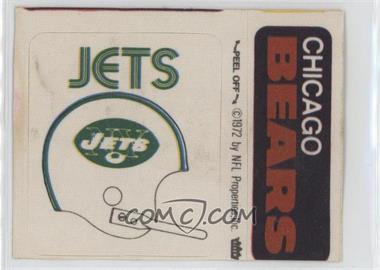 1972-73 Fleer Team Cloth Patch Stickers - [Base] #NYJH - New York Jets Helmet, Chicago Bears [Poor to Fair]