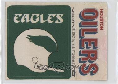 1972-73 Fleer Team Cloth Patch Stickers - [Base] #PHIH - Philadelphia Eagles Helmet, Houston Oilers [Poor to Fair]
