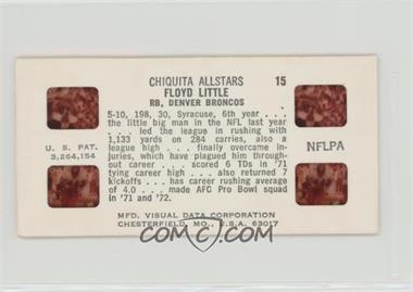 1972 Chiquita Allstars Slides - [Base] #15/16 - Floyd Little, Gerry Philbin