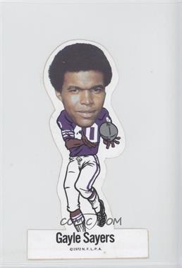 1972 NFLPA Vinyl Player Stickers - [Base] #_GASA - Gale Sayers (Spelled Gayle on Card) [Good to VG‑EX]