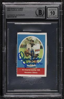 1972 Sunoco NFL Action Player Stamps - [Base] #_CHJO.1 - Charlie Joiner [BAS BGS Authentic]
