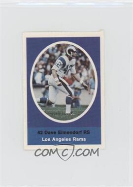 1972 Sunoco NFL Action Player Stamps - [Base] #_DAEL - Dave Elmendorf
