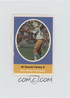 1972 Sunoco NFL Action Player Stamps - [Base] #_DEPA - Dennis Partee [COMC RCR Poor]