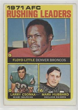 1972 Topps - [Base] #1 - Floyd Little, Larry Csonka, Marv Hubbard [Good to VG‑EX]