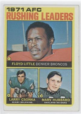 1972 Topps - [Base] #1 - Floyd Little, Larry Csonka, Marv Hubbard