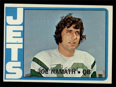 1972 Topps - [Base] #100 - Joe Namath [EX MT]