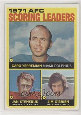1972 Topps - [Base] #7 - Garo Yepremian, Jan Stenerud, Jim O'Brien