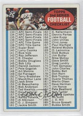 1972 Topps - [Base] #79 - 2nd Series Checklist [Good to VG‑EX]