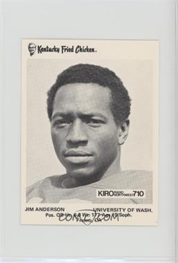 1973 Kentucky Fried Chicken Washington Huskies - [Base] #_JIAN.2 - Jim Anderson