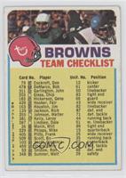 Cleveland Browns (One Star on Front) [Poor to Fair]