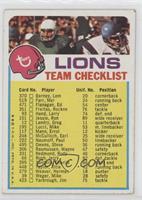 Detroit Lions (Two Stars on Front)