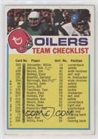 Houston Oilers (One Star on Front) [Poor to Fair]