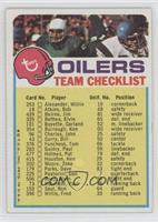 Houston Oilers (One Star on Front)