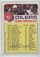 Houston Oilers (Two Stars on Front)