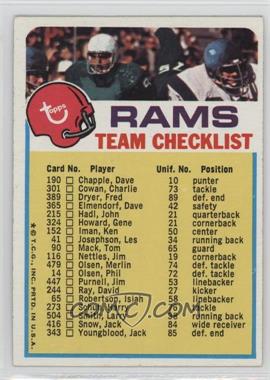 1973 Topps Team Checklists - [Base] #_LOAR.1 - Los Angeles Rams (One Star on Front)