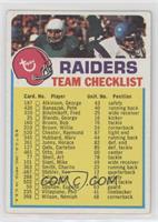 Oakland Raiders (One Star on Front)