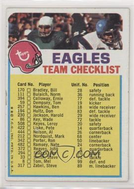 1973 Topps Team Checklists - [Base] #_PHEA.1 - Philadelphia Eagles (One Star on Front)