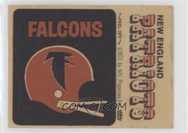 1974 Fleer Team Cloth Patch Stickers - [Base] #ATNE - Atlanta Falcons Helmet, New England Patriots