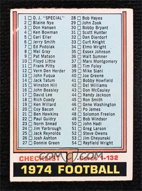 1974 Topps - [Base] #117 - Checklist