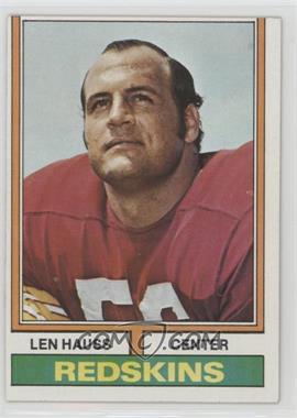 1974 Topps - [Base] #182 - Len Hauss