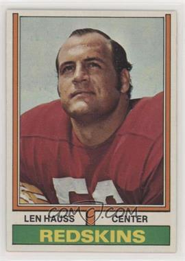 1974 Topps - [Base] #182 - Len Hauss