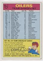 Houston Oilers (One Star on Back) [Good to VG‑EX]