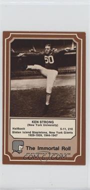 1975 Fleer Team Cloth Patch Stickers - The Immortal Roll #21 - Ken Strong [Good to VG‑EX]