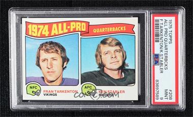 1975 Topps - [Base] #208 - Fran Tarkenton, Ken Stabler [PSA 9 MINT]