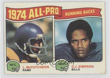 1975 Topps - [Base] #209 - O.J. Simpson, Lawrence McCutcheon [Good to VG‑EX]