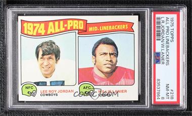 1975 Topps - [Base] #218 - Willie Lanier, Lee Roy Jordan [PSA 8 NM‑MT]