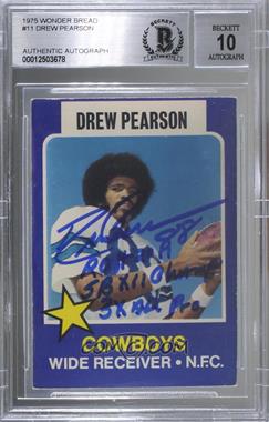 1975 Topps Wonder Bread All-Star Series - [Base] #11 - Drew Pearson [BAS BGS Authentic]