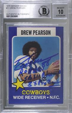 1975 Topps Wonder Bread All-Star Series - [Base] #11 - Drew Pearson [BAS BGS Authentic]
