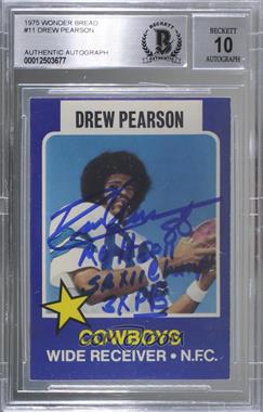 1975 Topps Wonder Bread All-Star Series - [Base] #11 - Drew Pearson [BAS BGS Authentic]