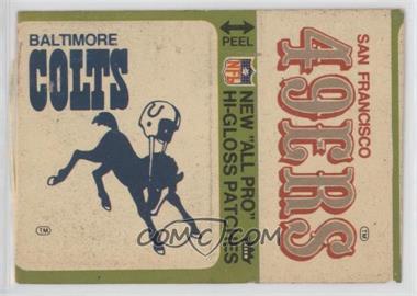 1976 Fleer Team Hi-Gloss Patch Stickers - [Base] #BAL-SF - Baltimore Colts Logo (San Francisco 49ers) [Poor to Fair]