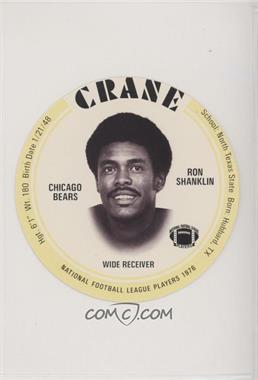 1976 MSA NFL Player Discs - [Base] - Crane Potato Chips #_ROSH - Ron Shanklin